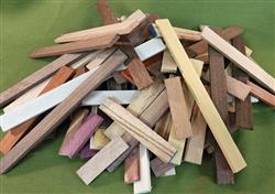 Wood Craft Pack - Exotic Small Wood Pieces - THIN Sizes & Types -  #913  $39.99